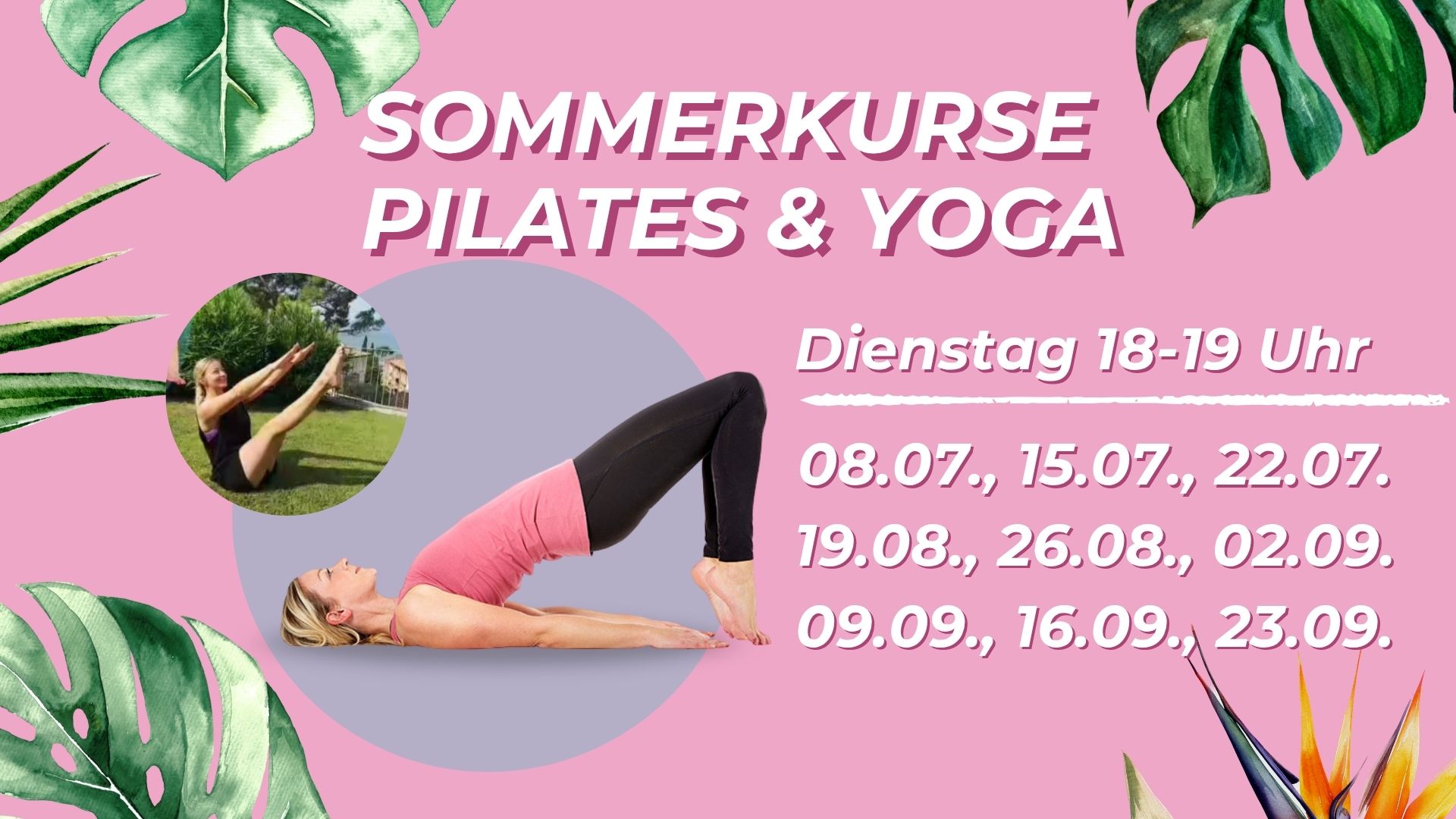 sommerkurse 2025 Yoga Pilates reichersbeuern